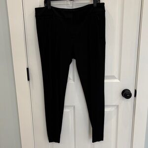 Loft Soft & Stretchy Black Skinny Fit Pants w Zippers and Raised Detail Down Leg